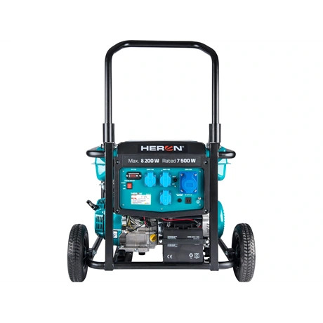 Heron ÁRAMFEJLESZTŐ BENZINMOTOROS, 8000 VA, 230V, HORDOZHATÓ 8896145