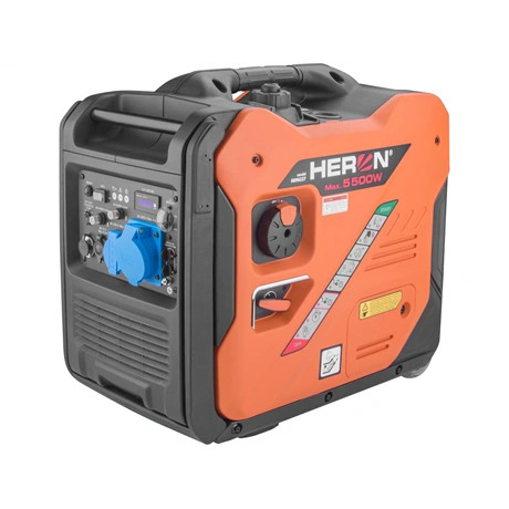 Heron ÁRAMFEJLESZTŐ BENZINMOTOROS, CSENDES ÜZEMŰ, 5,0 KVA, 1 FÁZISÚ, INVERTERES 8896227