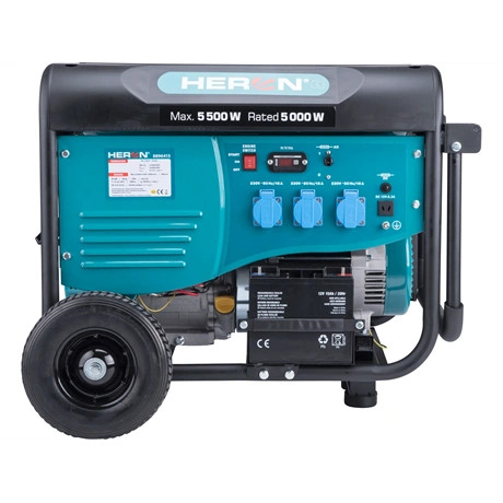 Heron ÁRAMFEJLESZTŐ BENZINMOTOROS, ELEKTROMOS ÖNINDÍTÓVAL, MAX 5500 VA, EGYFÁZISÚ 8896415