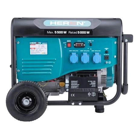 Heron ÁRAMFEJLESZTŐ BENZINMOTOROS, ELEKTROMOS ÖNINDÍTÓVAL, MAX 5500 VA, EGYFÁZISÚ 8896415