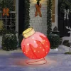 @home - xmas VILÁGÍTÓ DEKORÁCIÓ, GÖMBDÍSZ, 60 LED, 60 X 83 CM, PIROS 59772C