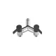 Colortap kerti csap ECO dupla, Y 1/2" - 3/4"x 3/4" - fekete