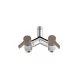 Colortap kerti csap ECO dupla, Y 1/2" - 3/4"x 3/4" - galambszürke