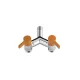 Colortap kerti csap ECO dupla, Y 1/2" - 3/4"x 3/4" - terracotta