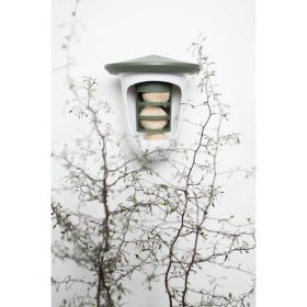 MULTI műanyag madáretető, vadzöld/fehér 18,5x18,5x19