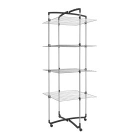   Metaltex FARO PLUSZ 4 SZINTES GURULÓS RUHASZÁRÍTÓ ÁLLVÁNY, INGAKASZTÓVAL MX405774