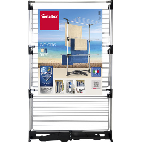 Metaltex CIKLON 3 SZINTES RUHASZÁRÍTÓ ÁLLVÁNY, 40M SZÁRÍTÓFELÜLET MX405870