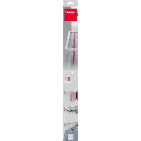 Metaltex RUHASZÁRÍTÓ ERKÉLYRE AKASZTHATÓ 3,5 m MX406335