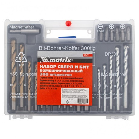 Mtx KOMBINÁLT FÚRÓFEJ SZETT + TIPLIK, 300 DB 725779