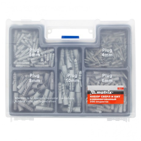 Mtx KOMBINÁLT FÚRÓFEJ SZETT + TIPLIK, 300 DB 725779