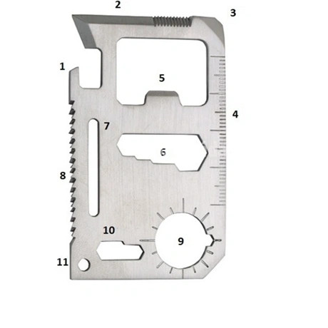 Noname TÚLÉLŐ KÁRTYA, 11 FUNKCIÓS, TOKKAL 3385082