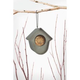   EVIE 100%-ban újrahasznosított madáretető, szürke, szürke előlappal 15x13,5x17