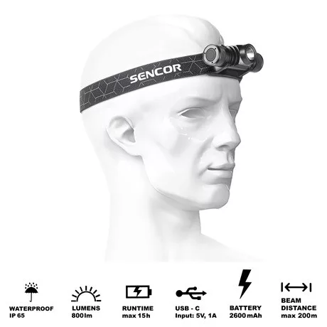 Sencor TÖLTHETŐ FEJLÁMPA OUTDOOR SLL 706