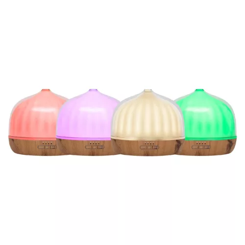 Home AD 500 aromadiffúzor, ultrahangos hidegpárásító, 500 ml kapacitás, önállóan is használható világítás, melegfehér fény, tartozék hálózati adapter 