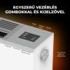 AENO AFH0001S prémium Eco Smart konvekciós fűtőkészülék, 2000 W, távolról vezérelhető, 2 fokozat, lángeffekt, 2 literes tartály, IPS kijelző, fehér