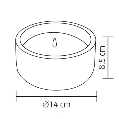Home CDL 14 LED-es kőmécses, valódi viasz, LED, ismétlődő időzítés, 8,5 cm magas