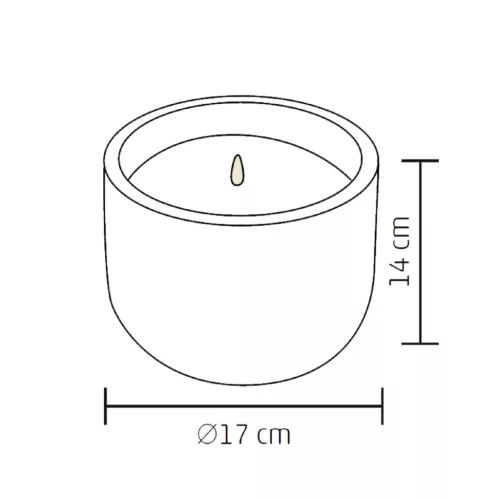 Home CDL 17 LED-es kőmécses, valódi viasz, LED, ismétlődő időzítés, 14 cm magas