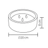 Home CDL 20 LED-es kőmécses, valódi viasz, 3 db LED, ismétlődő időzítés, 8 cm magas