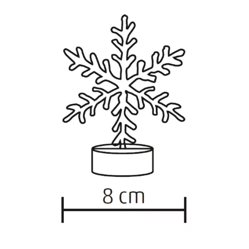 LED-es asztali dísz, hókristály