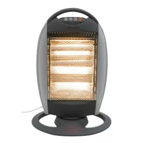   Home FK 21 álló elektromos halogén hősugárzó fűtőtest, 400W/800W/1200W, oszcillálás, IP20 védelem, fekete/ezüst