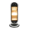 Home FK 23 álló elektromos halogén hősugárzó fűtőtest, 400W/800W/1200W, oszcillálás, IP20 védelem, fekete/ezüst