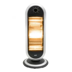   Home FK 23 álló elektromos halogén hősugárzó fűtőtest, 400W/800W/1200W, oszcillálás, IP20 védelem, fekete/ezüst