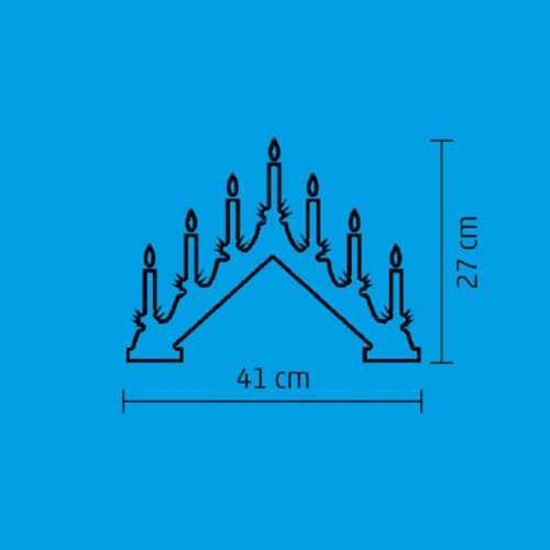 Home KAL 01 gyertyapiramis, beltéri kivitel, 7 db melegfehér állófényű LED, 10 cm magas gyertyák, piros