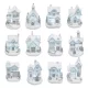 Home KDC 02 téli LED-es házikó, fehér, 12 féle forma, polyresin, beltéri