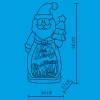 Home KDC 48 LED-es kerámia Mikulás figura, LED világítás