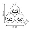 Felfújható Halloween tökrakás (3db tök egyben), 90 cm, LED világítással