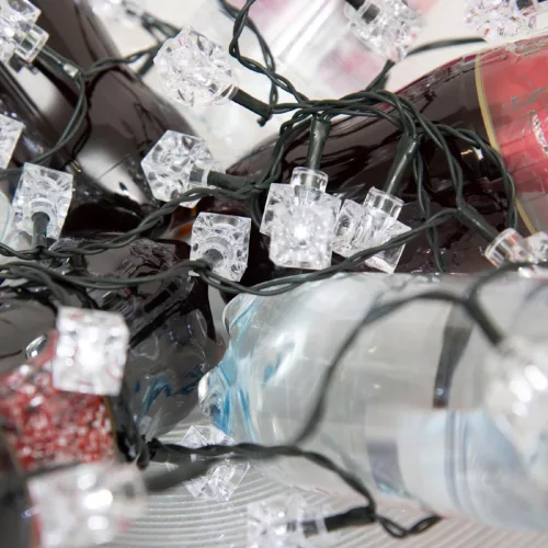 Home KII50CUBE dekorációs fényfüzér, hidegfehér, 50 LED, + 50 akril kocka dekoráció, beltéri