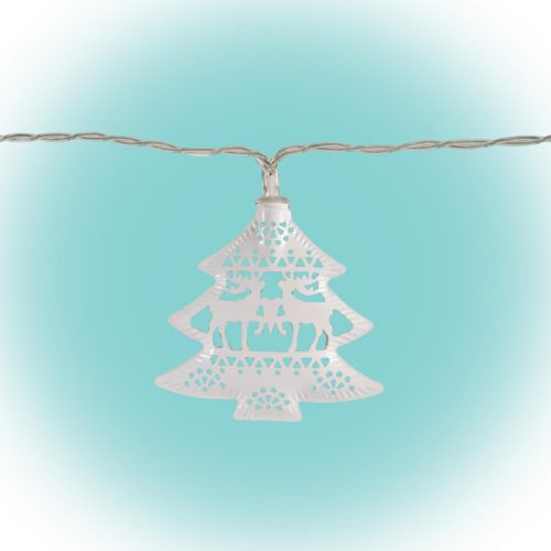 LED-es fenyő fényfüzér, fém