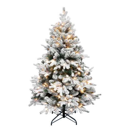 Home KMF8LED180 havas műfenyő LED-ekkel, 250db melegfehér LED, 8 program, 180cm magas, 116cm átmérő, 3D és 2D tűlevelek, hálózati tápellátás, beltéri kivitel