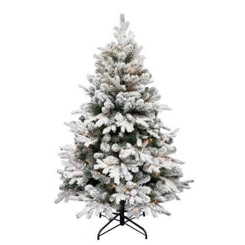 HOME KMF8LED210 havas műfenyő LED-ekkel, 210 cm, 350 db melegfehér LED, 3D+2D tűlevelek, fém talp, adapteres tápellátás, beltéri kivitel