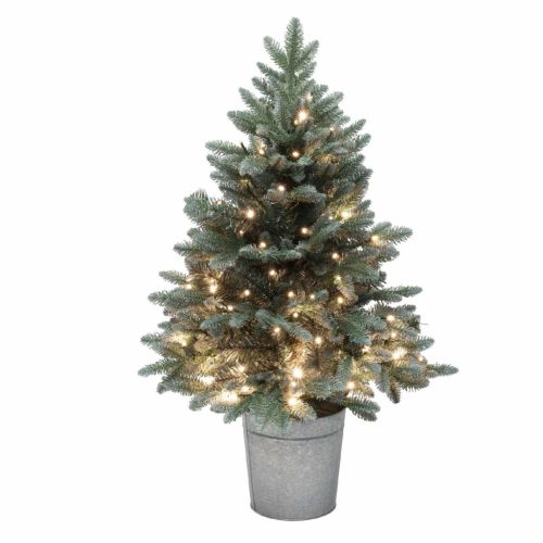 Home KMF90BLED elemes műfenyő LED-ekkel, 100db melegfehér LED, 90cm magas, 8 programos, 3D és 2D tűlevelek, elemes tápellátás, beltéri kivitel