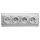 Home KNV 03/USB szerelhető konyhai hálózati elosztó USB aljzatokkal, 3 védőérintkezős és 2 USB aljzat, rozsdamentes acél, felszerelés sarokba is, max. 3680 W, 
