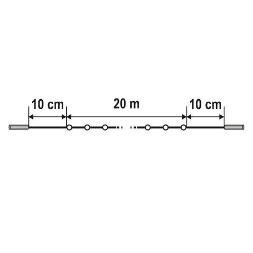 HOME KSIW200WH sorolható fényfüzér, 20 méter , 200db hidegfehér LED, fehér vezeték, kül- és beltéri kivitel