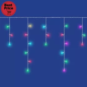   iSparkle LEDS108IV-1 LED-es fényfüggöny, 3 m / 108 db RGB LED, applikációval vezérelhető, smart, kül- és beltéri kivitel