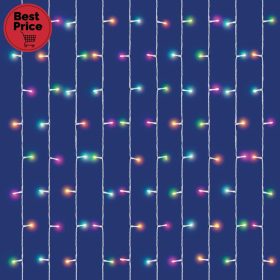   iSparkle LEDS120CV LED-es fényfüggöny, 1,5x2 m / 120 db RGB LED, applikációval vezérelhető, smart, kül- és beltéri kivitel