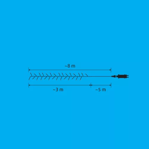 iSparkle LEDS120V-C micro LED-es cluster fényfüzér, 3 m / 120 db RGB LED, applikációval vezérelhető, smart, kül- és beltéri kivitel