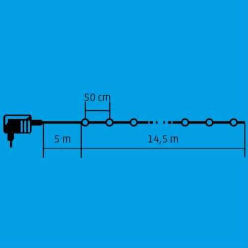 Home LPL 30/M fényfüzér, 30 db LED gömb, színes, IP44, kültéri, beltéri