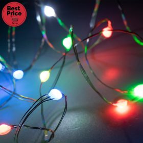   Home ML 112 RGB micro LED-es fényfüzér, 10 m / 100 db RGB micro LED, 12 fényprogram, távirányító, USB csatlakozó, kül- és beltéri kivitel