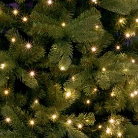   Home ML 250G/WW micro LED-es fényfüzérköteg, 250 db melegfehér micro LED, 10 ágú, vékony, zöld színű vezeték, hálózati adapter, kül- és beltéri kivitel