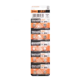 Maxell LR41 gombelem, alkáli, LR41, 1,5V - 10db/csomag