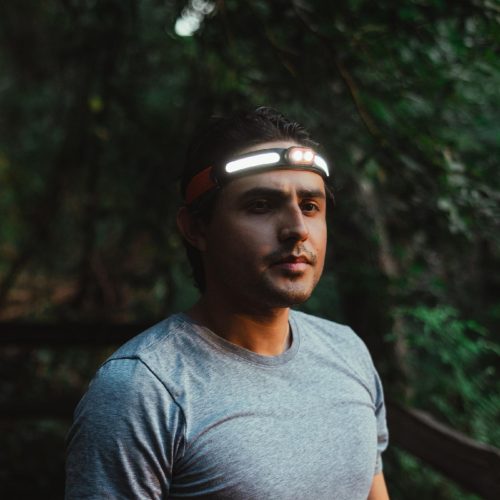 NEBO NEB-HLP-0021-G CURVBEAM 600 FLEX fejlámpa, 600 lumen, 1100mAh, COB LED, IPX4, 180°-os világítás