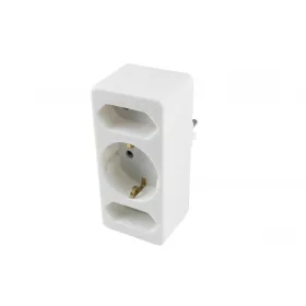   Home NV 13/WH hálózati elosztó, 3 aljzat, 1 védőérintkezős aljzat (max. 3500W), 2 EURO aljzat (max. 500W), fehér