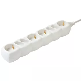   Home NV 18/WH hálózati elosztó, 1,5 m, H05VV-F 3G1,0 mm2 kábel, IP 20 kivitel, 4 védőérintkezős és 4 euro aljzat, max. 3500W, fehér
