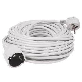   Home NV 2-30/WH/1,5 hosszabbító, 30 m, H05VV-F 3G1,5 mm2 kábel, IP 20 kivitel, 250V~/16A/3680W, pipa alakú dugó és egyenes lengő aljzat, fehér színű