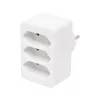 Home NV 23/WH hálózati elosztó, 3 EURO aljzat gyermekvédelemmel ellátva, max. 3 x 500 W, fehér