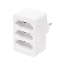  Home NV 23/WH hálózati elosztó, 3 EURO aljzat gyermekvédelemmel ellátva, max. 3 x 500 W, fehér